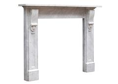 Reproduction Victorian Fireplace in White Marble