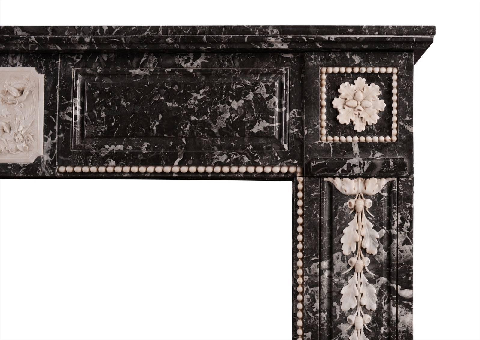 french black saint anne marble fireplace