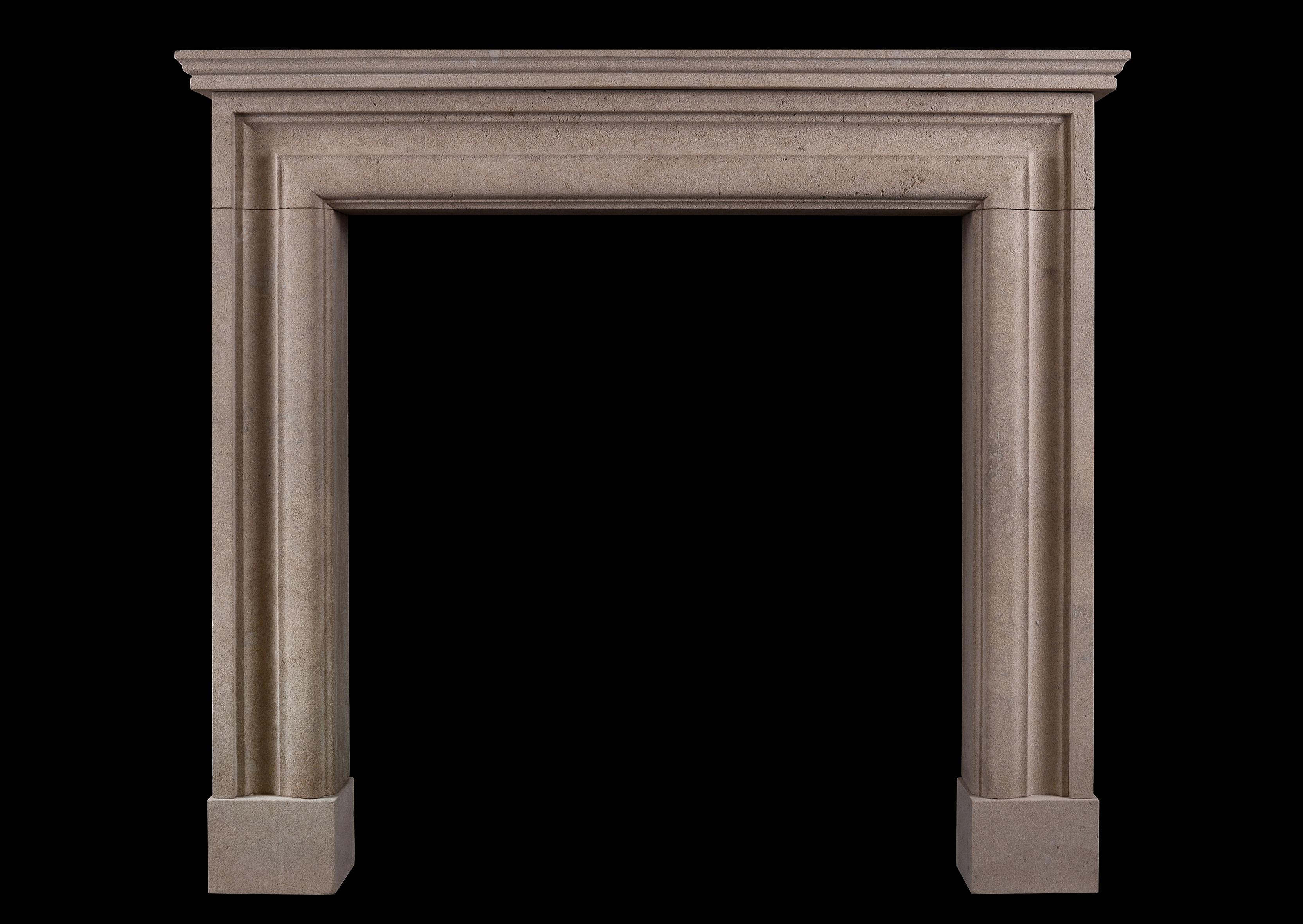 Gothic Moulded Bath Stone Fireplace of Small Case