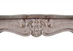 French Louis XVI Style Carrara Marble Fireplace