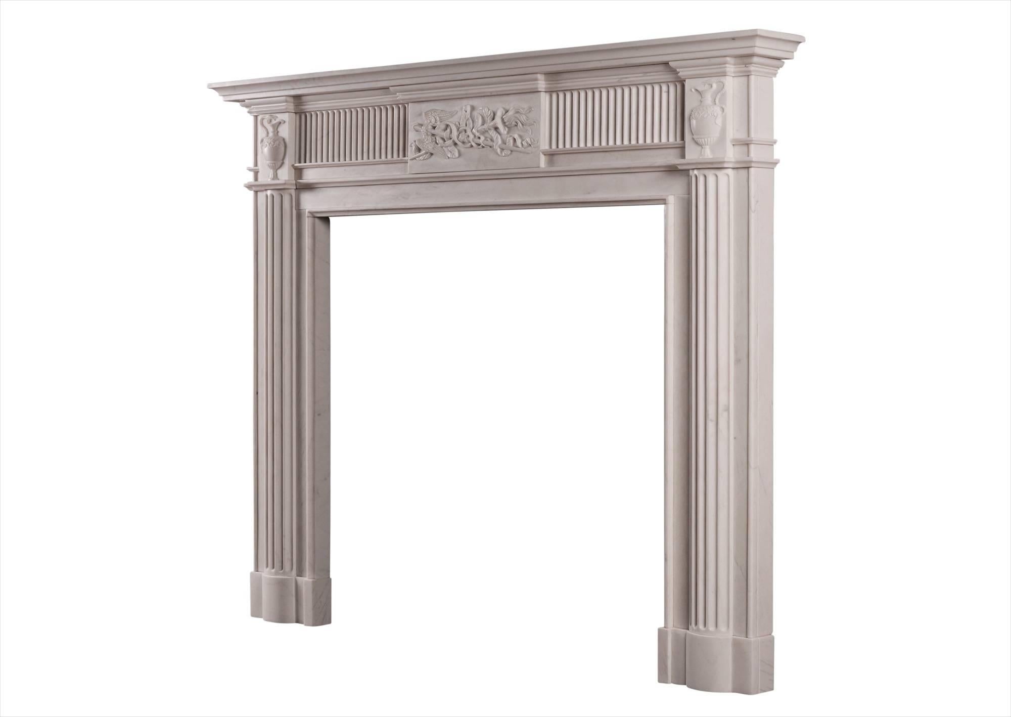 20th Century English Fireplace in the Georgian Style For Sale