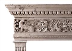 Italian Renaissance Chimneypiece in Istrian Stone