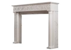 19th Century Statuary Marble Antique Fireplace