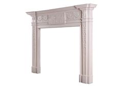 White Marble Fireplace in the Manner of Robert Adam