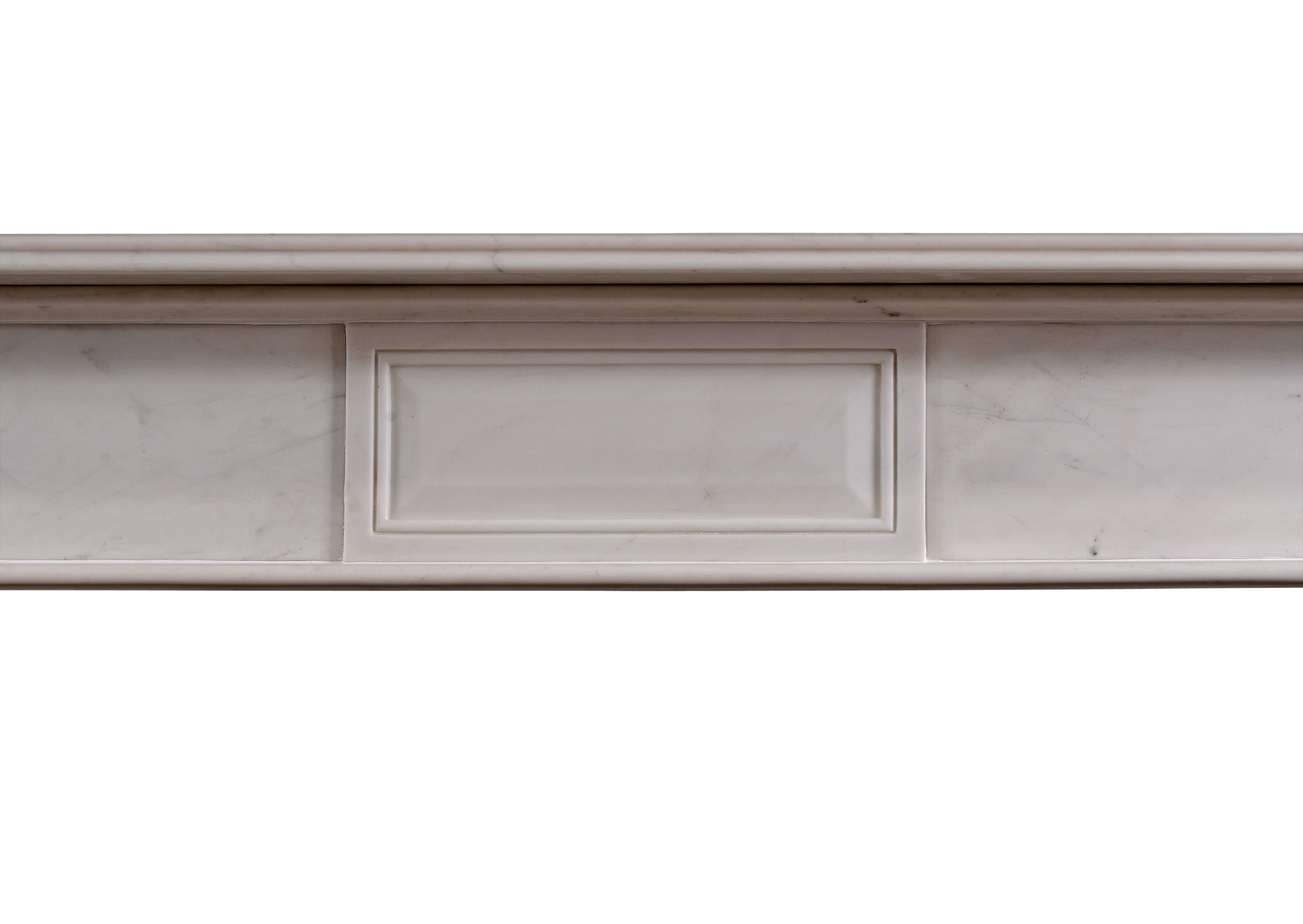 Regency Style White Marble Fire Surround In Good Condition For Sale In London, GB
