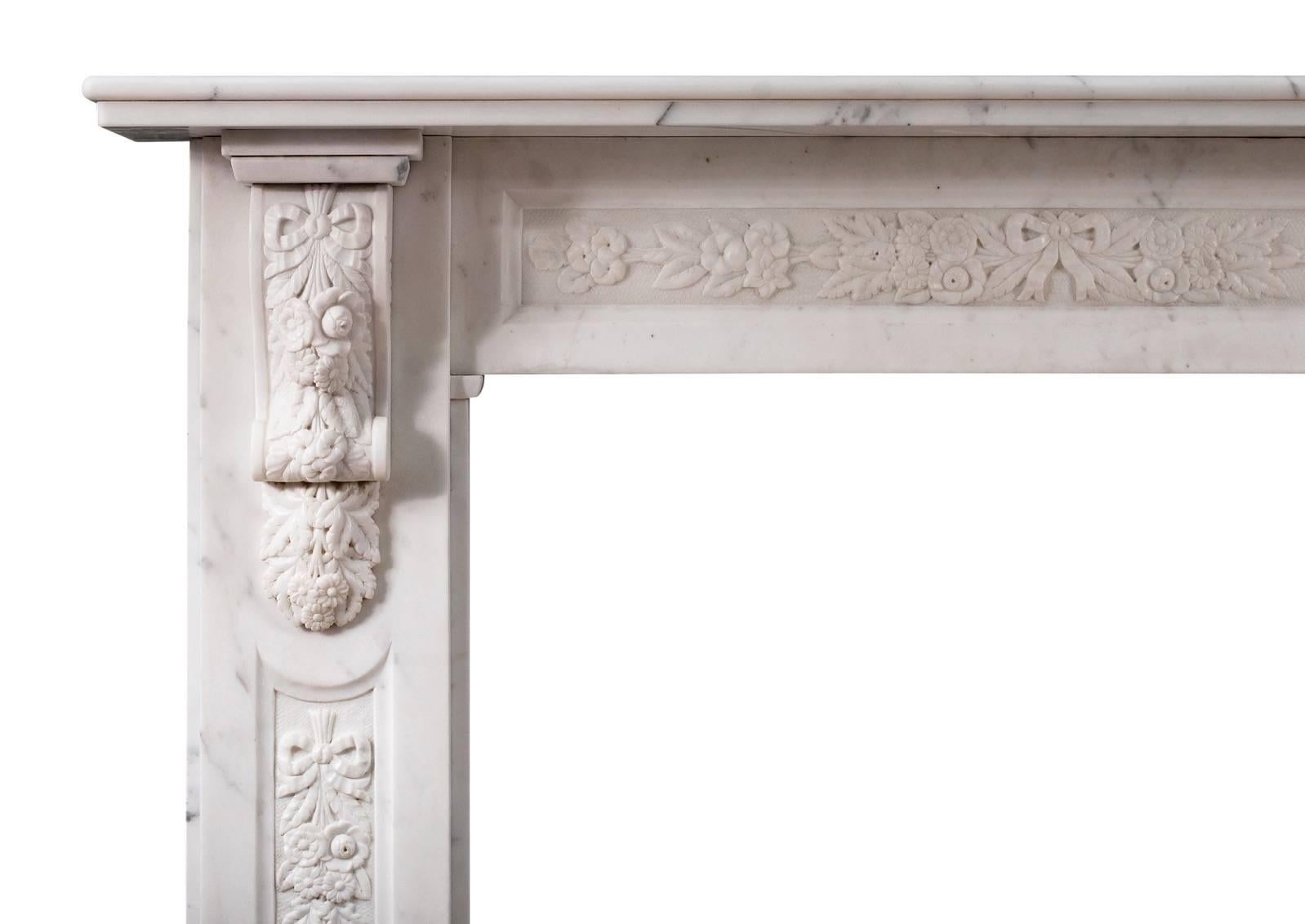 english statuary marble victorian fireplace