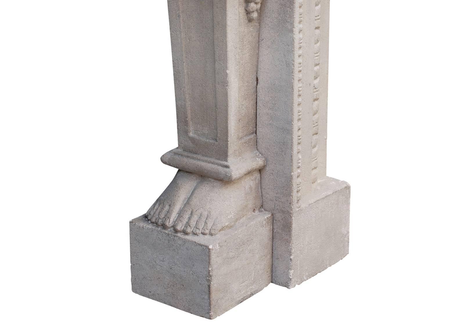 georgian stone fireplace
