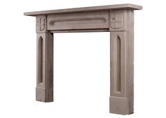 English Stone Fireplace in the Gothic Style