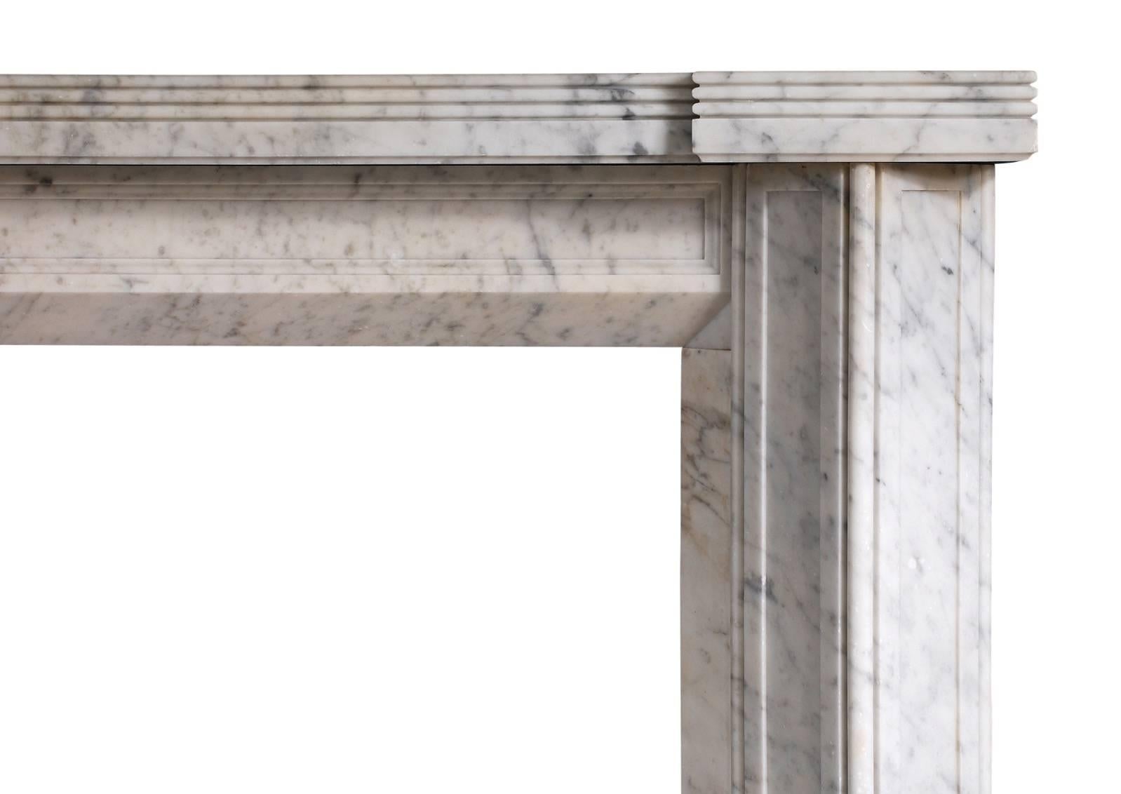 carrara marble french regency fireplace
