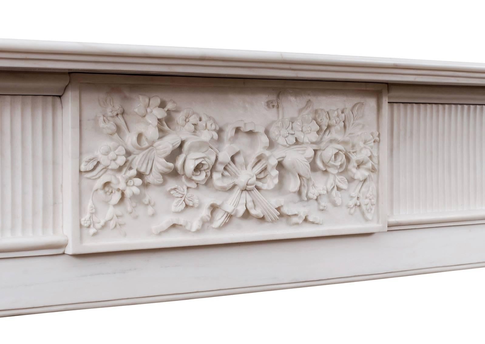 English Marble Fireplace in the Georgian Style For Sale 1