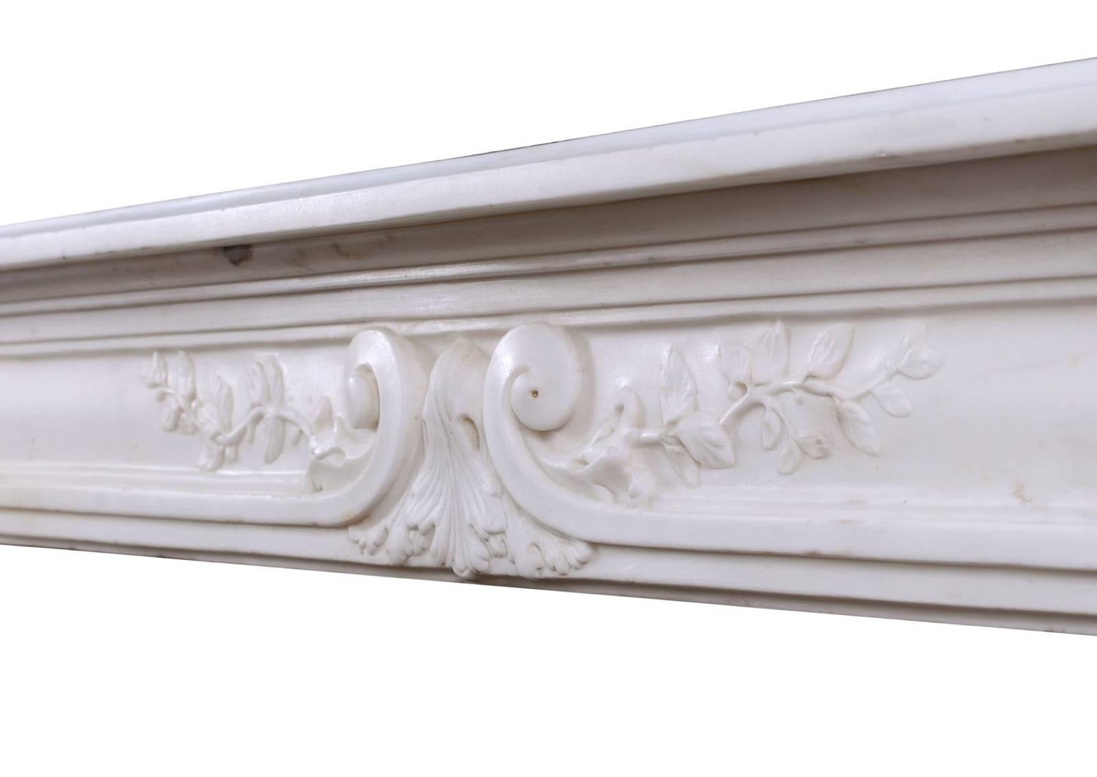 Late 18th Century Louis XVI Statuary Marble Fireplace For Sale 2