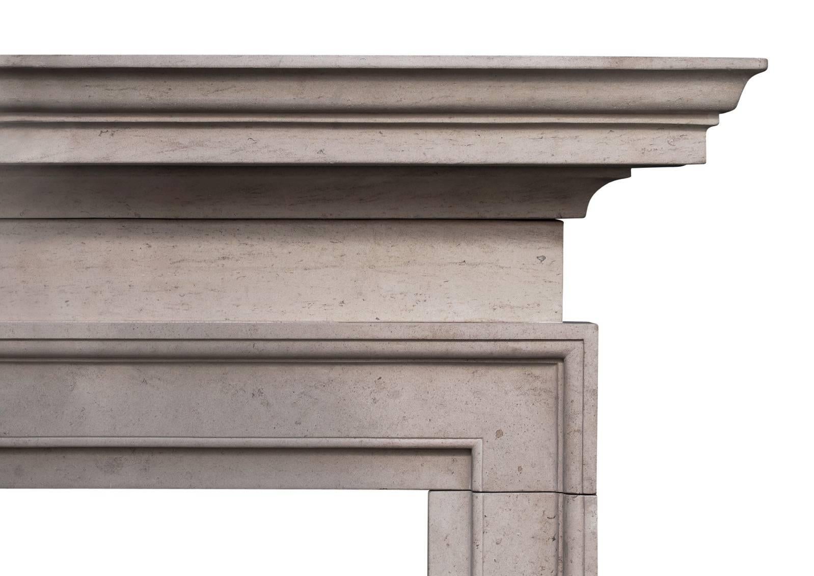 English George II Style Ancaster Stone Fireplace
