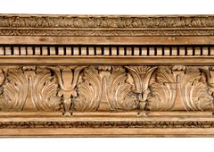 Well Carved 19th Century English Pine Fireplace
