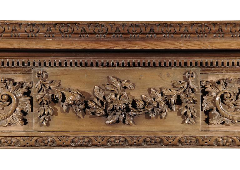 English 19th Century George III Style Pine Chimneypiece For Sale