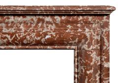 Large 19th Century English Rouge Royale Fireplace Mantel