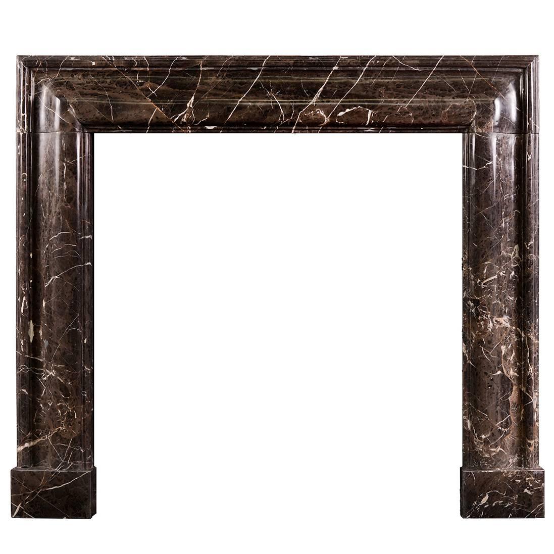 Stylish Marble Bolection Fireplace Mantel For Sale