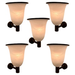 1970 Set of five Italian sconces by Barovier & Toso