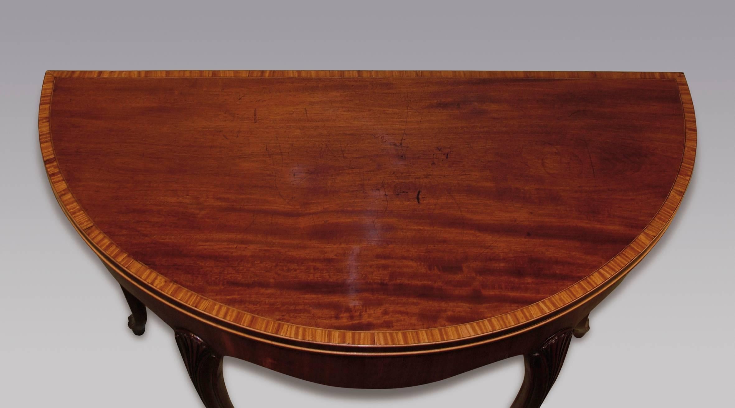 Chippendale 18th Century mahogany card tables with cabriole legs