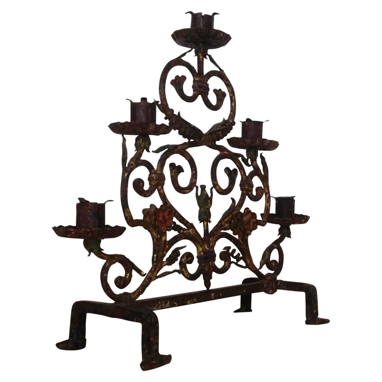Early 19th century fireplace candelabra