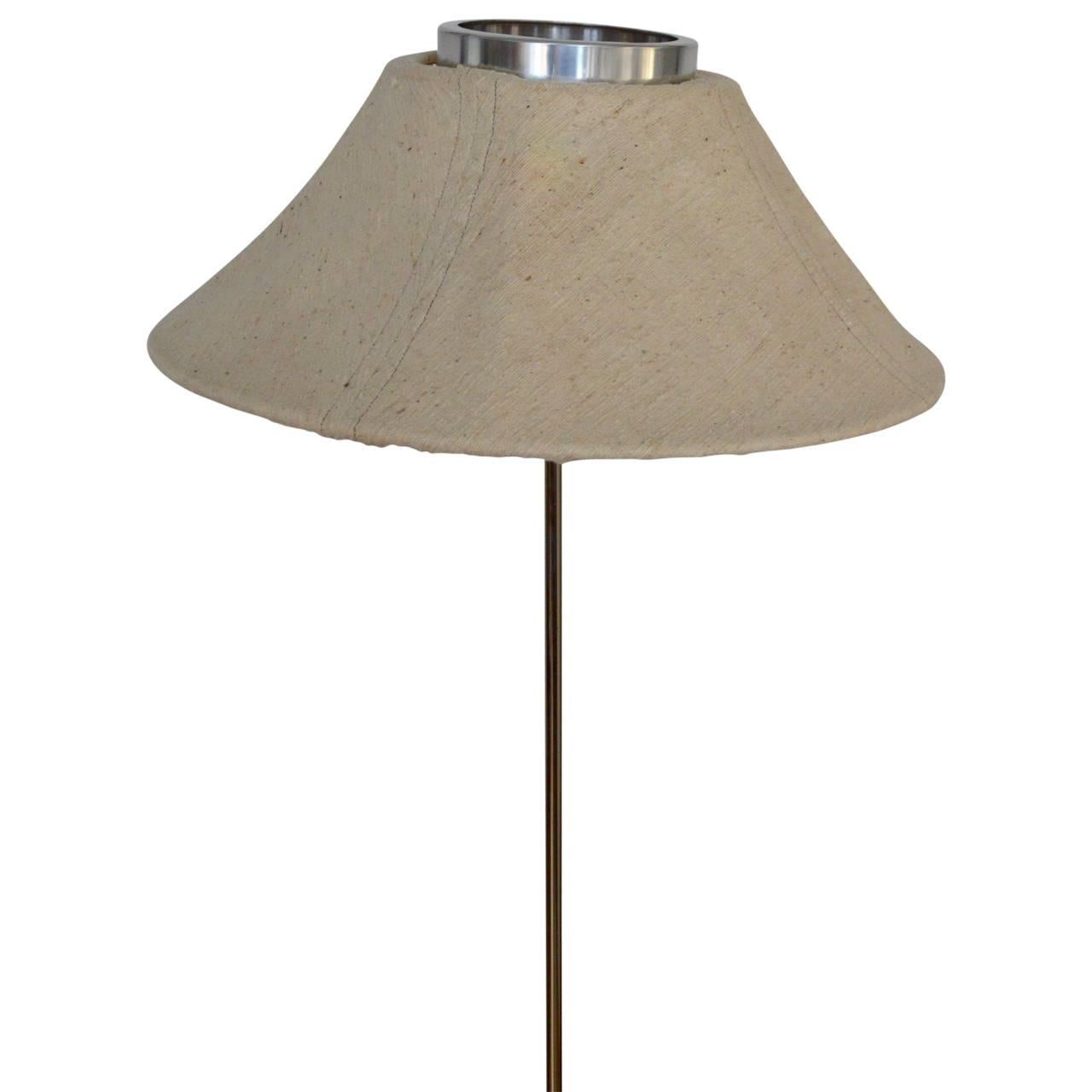 20th Century Wood and Chrome Floor Lamp 3