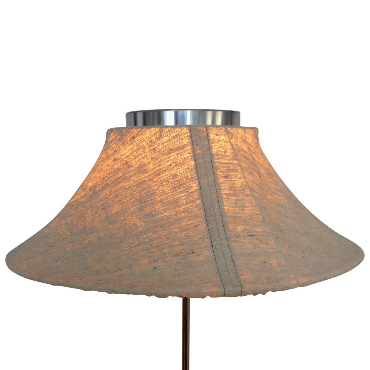 20th Century Wood and Chrome Floor Lamp 1