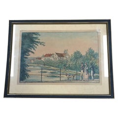 19th Century Engravings of Landscape and Estate of Herlufsholm and Naestved