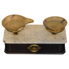 19th Century Apothecary or Pastry Weight with Horn Bowls