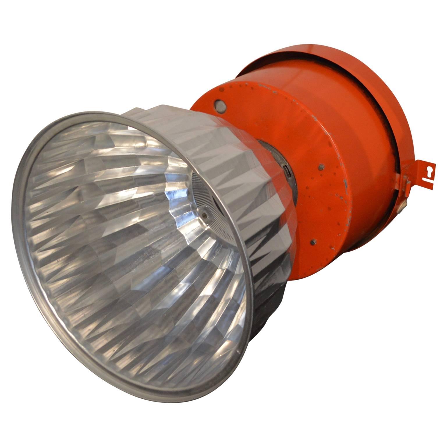 Large Red and Chrome Industrial Kitchen Lamp