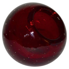 Italian Mid-Century Modern Bubble Glass Trinket Ashtray