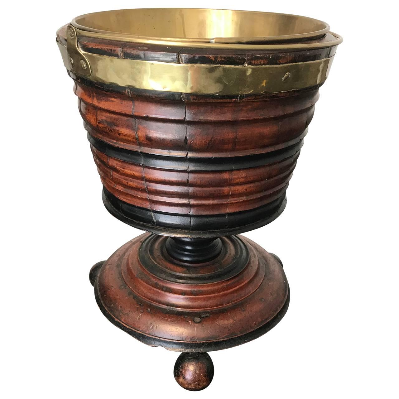 19th Century Mahogany And Brass Wine Cooler For Sale