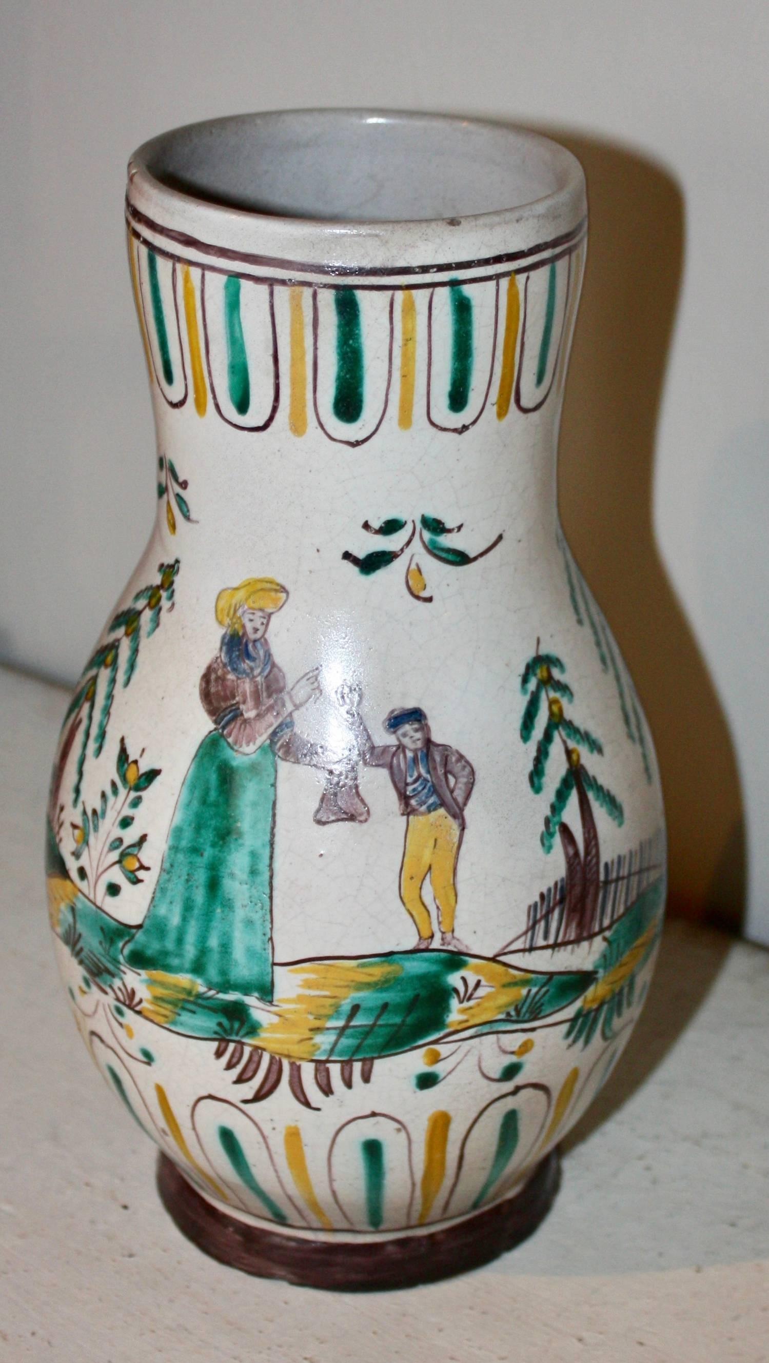 18th Century Faience Jug In Good Condition For Sale In Copenhagen, K