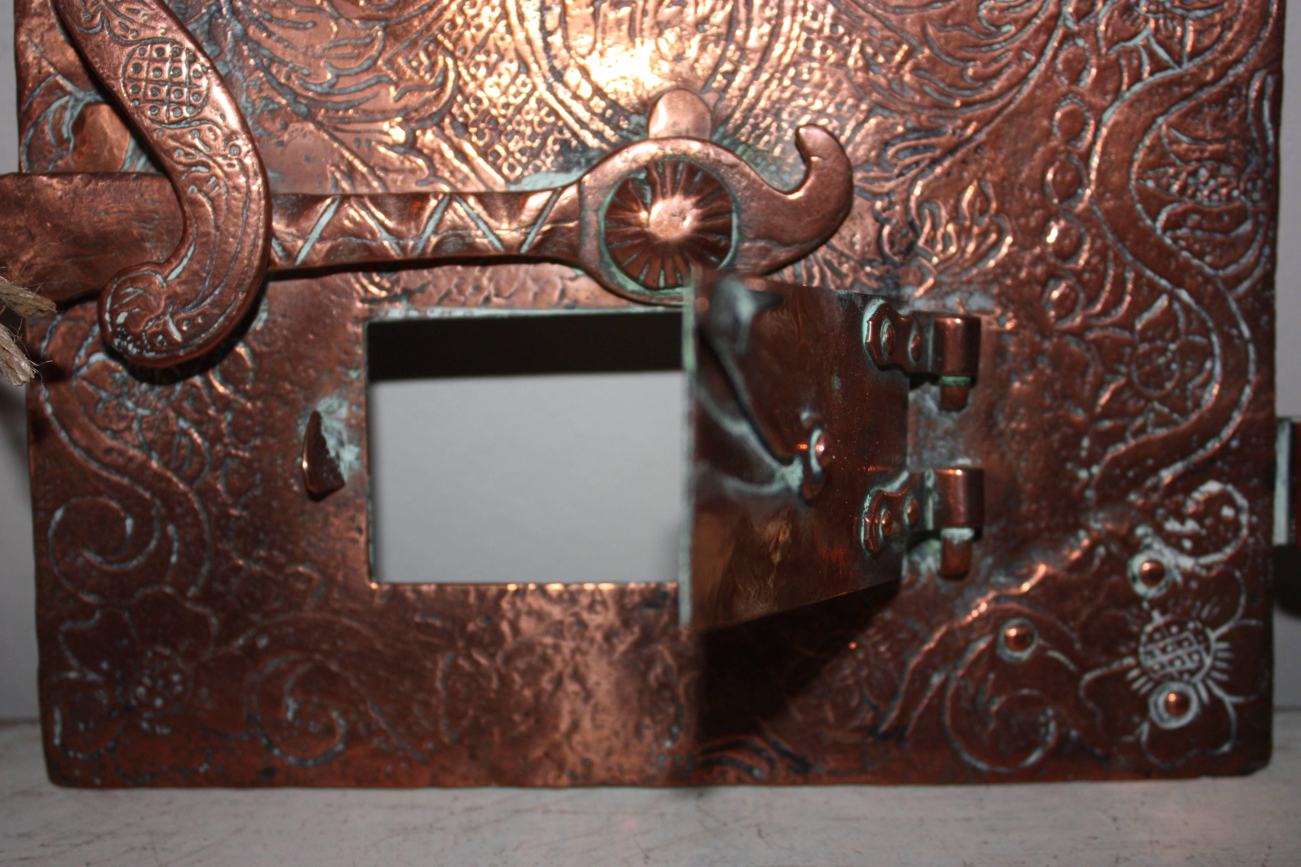 copper fireplace doors