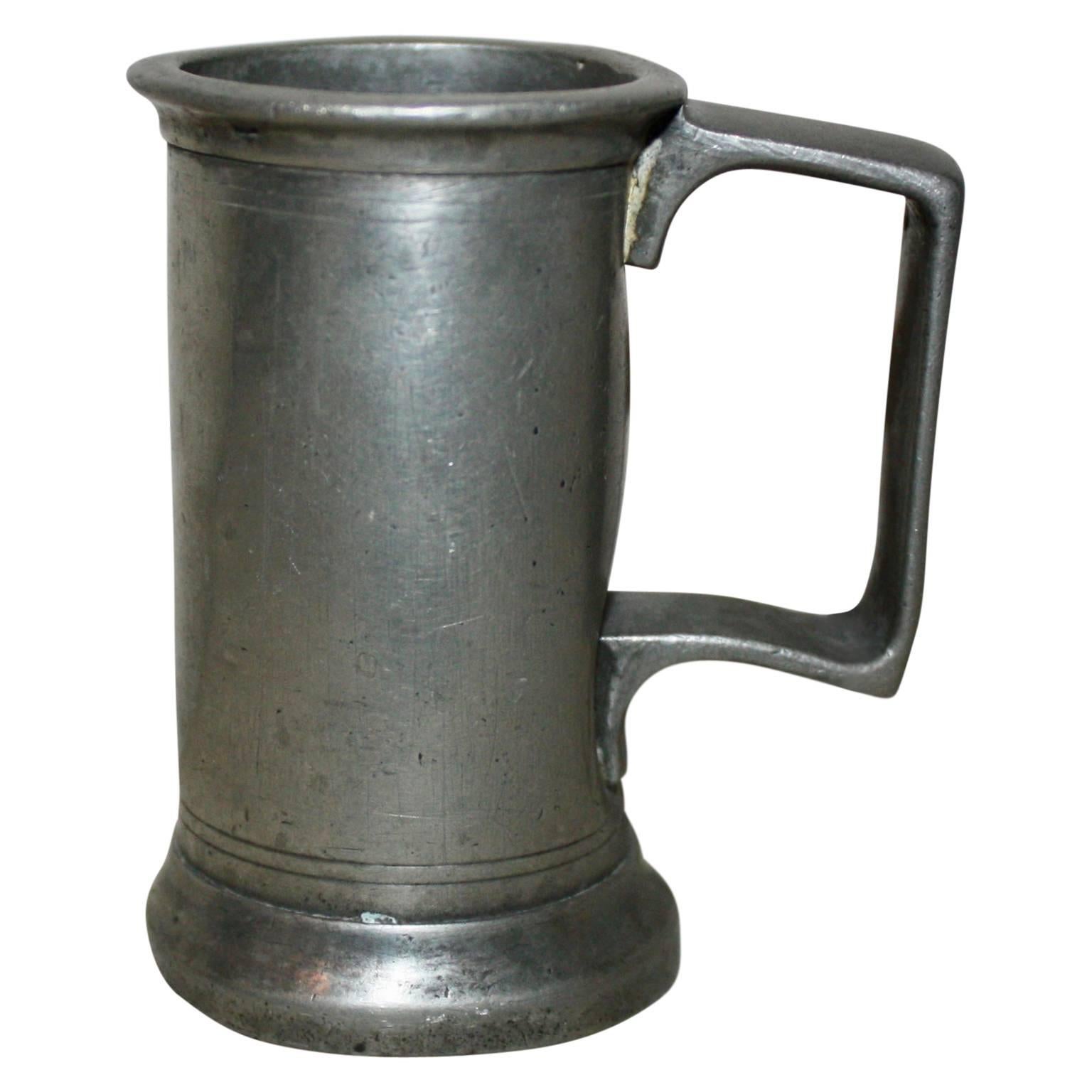 A capacity mark such as ‘pint’ or ‘quart’ is self explanatory. Such marks became a legal requirement in 1836 in England. The presence of such a mark does not mean the item is post-1836 as vessels made before then which remained in use after 1836