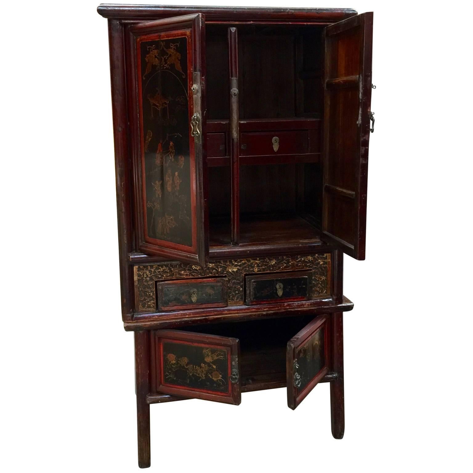Chinoiserie Early 20th Century Chinese Cabinet For Sale