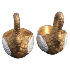 Pair of Sevres Style Swan Cream Cups