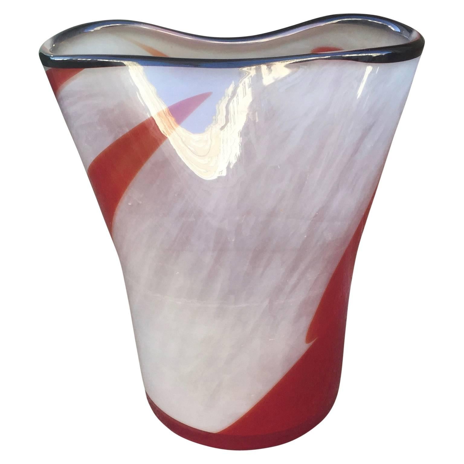 1970s Lollipop Murano Artglass Vase 2