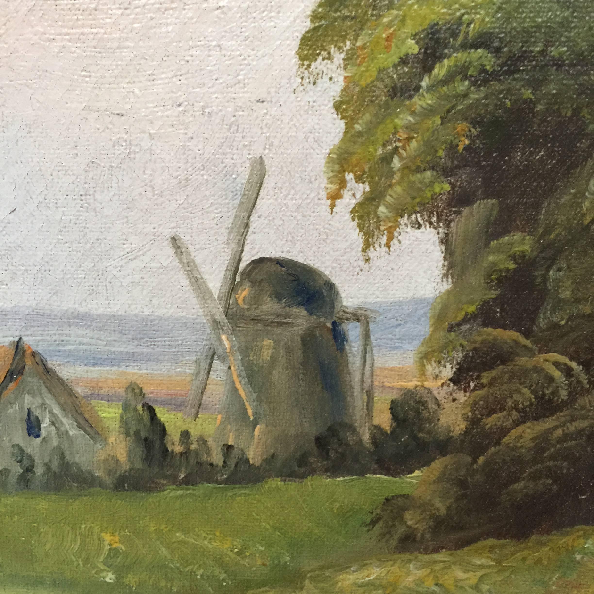 19th Century Painting of a Danish Farm-House In Good Condition In Copenhagen, K