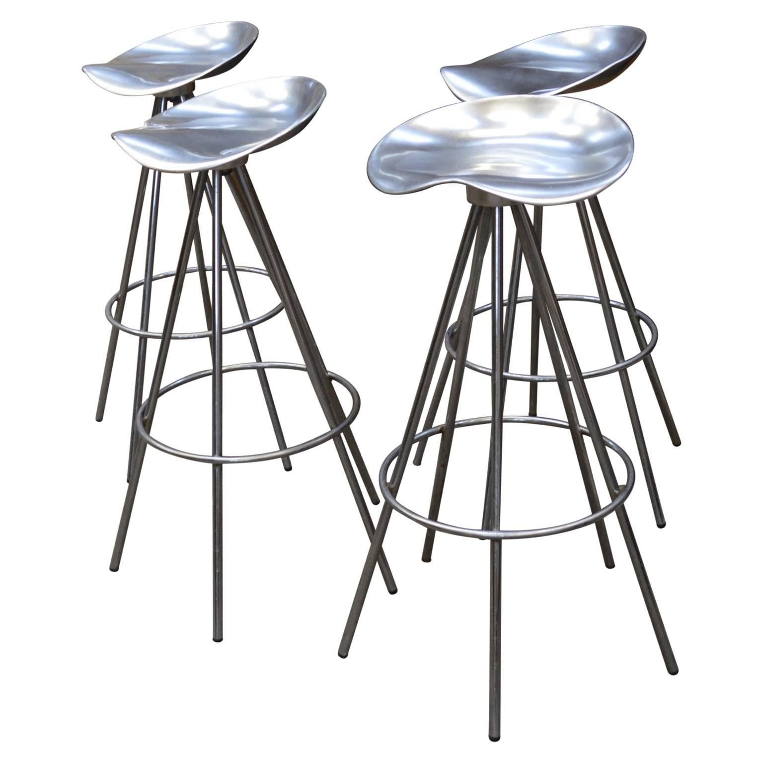 20th Century Four Chrome Jamaica Swivel Bar Stools by Pepe Cortes for Knoll