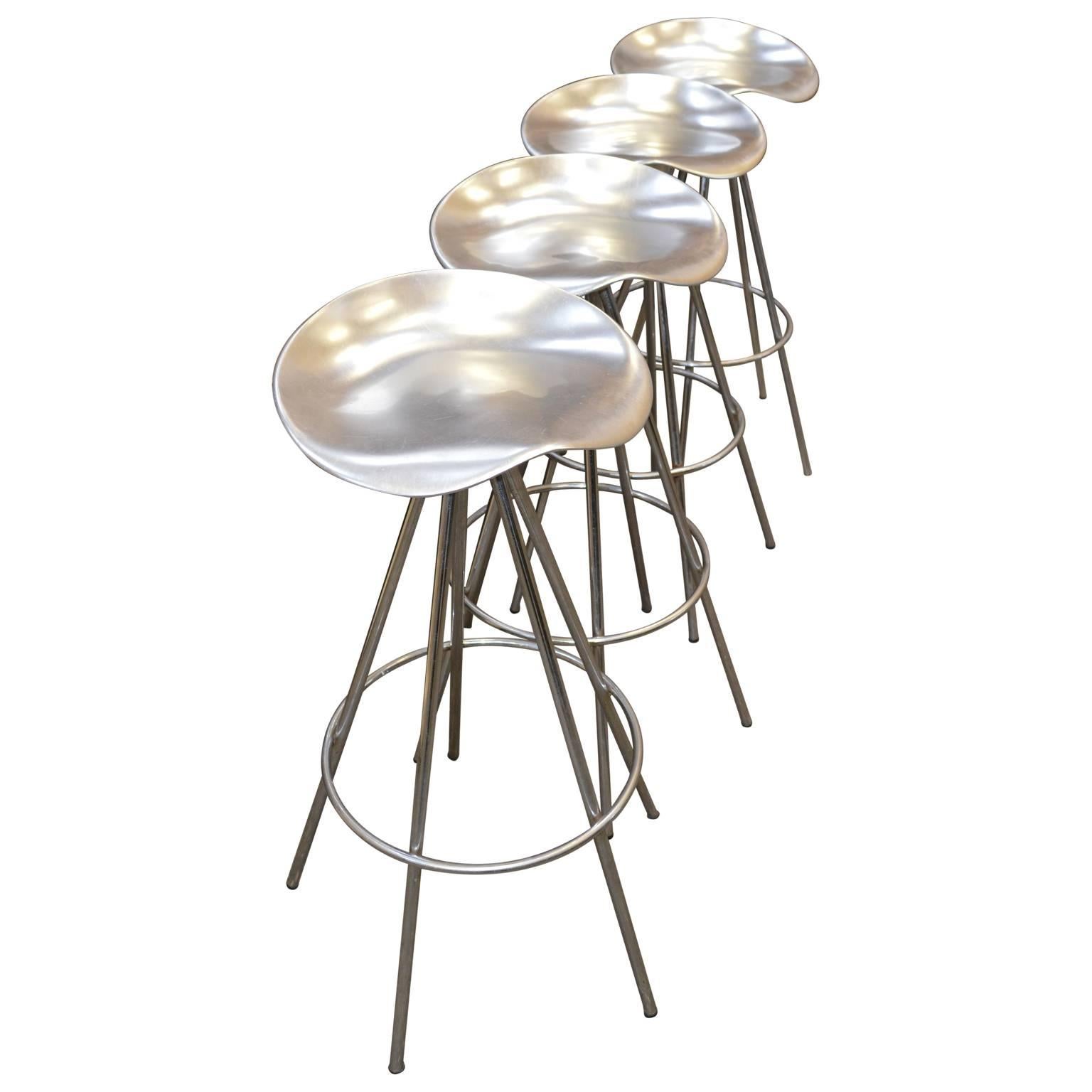 Four Chrome Jamaica Swivel Bar Stools by Pepe Cortes for Knoll 1