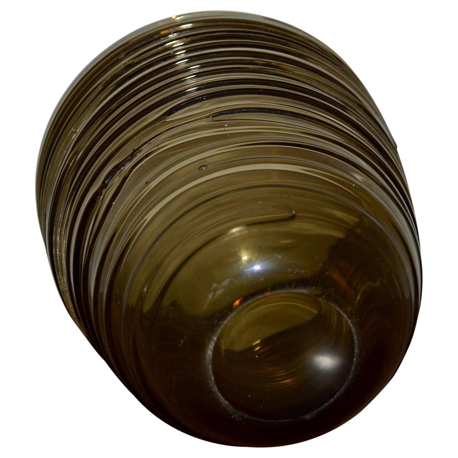 Early 20th Century Italian Mid-Century Modern Glass Vase For Sale