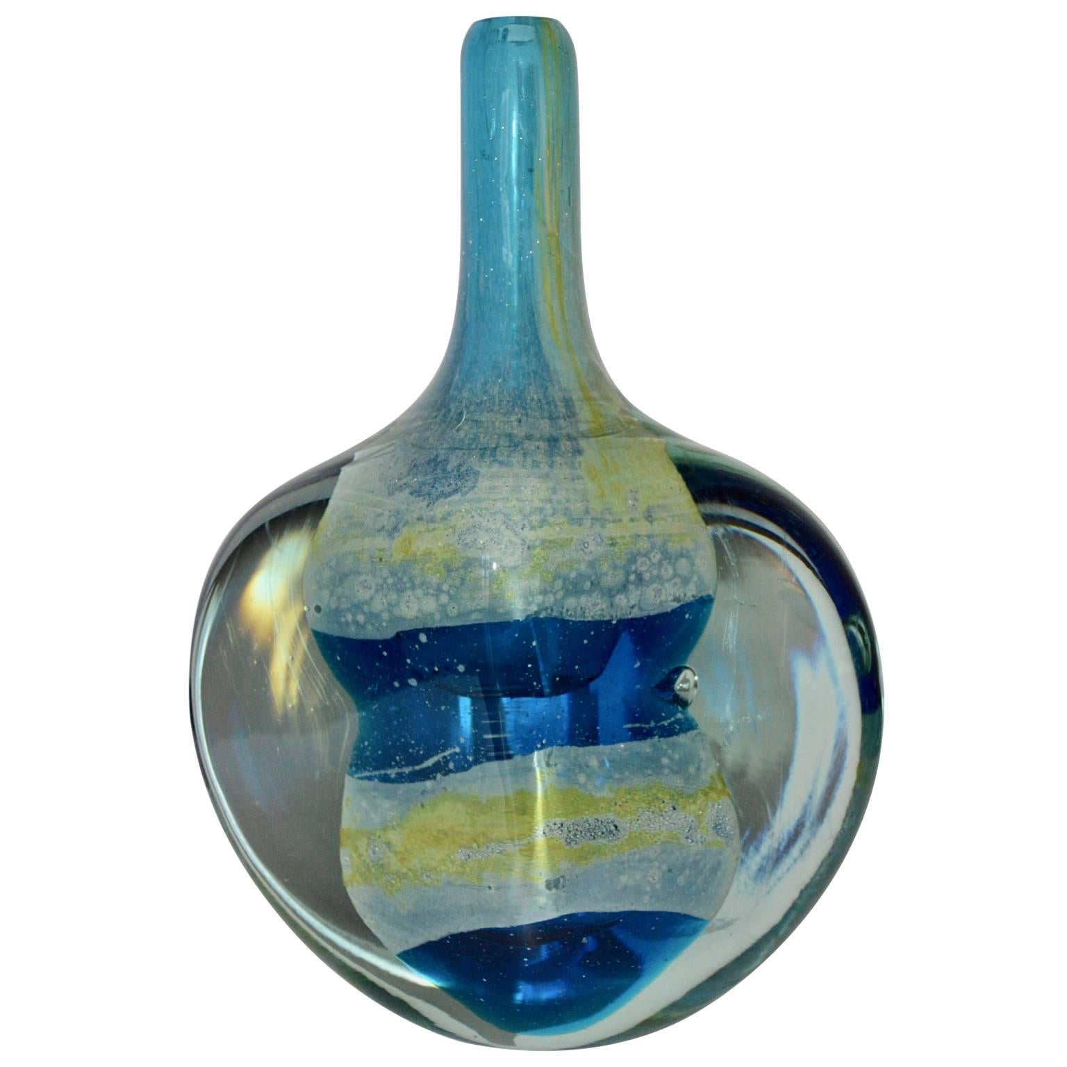 Hand-Crafted Mid-Century Murano Art Glass Vase 