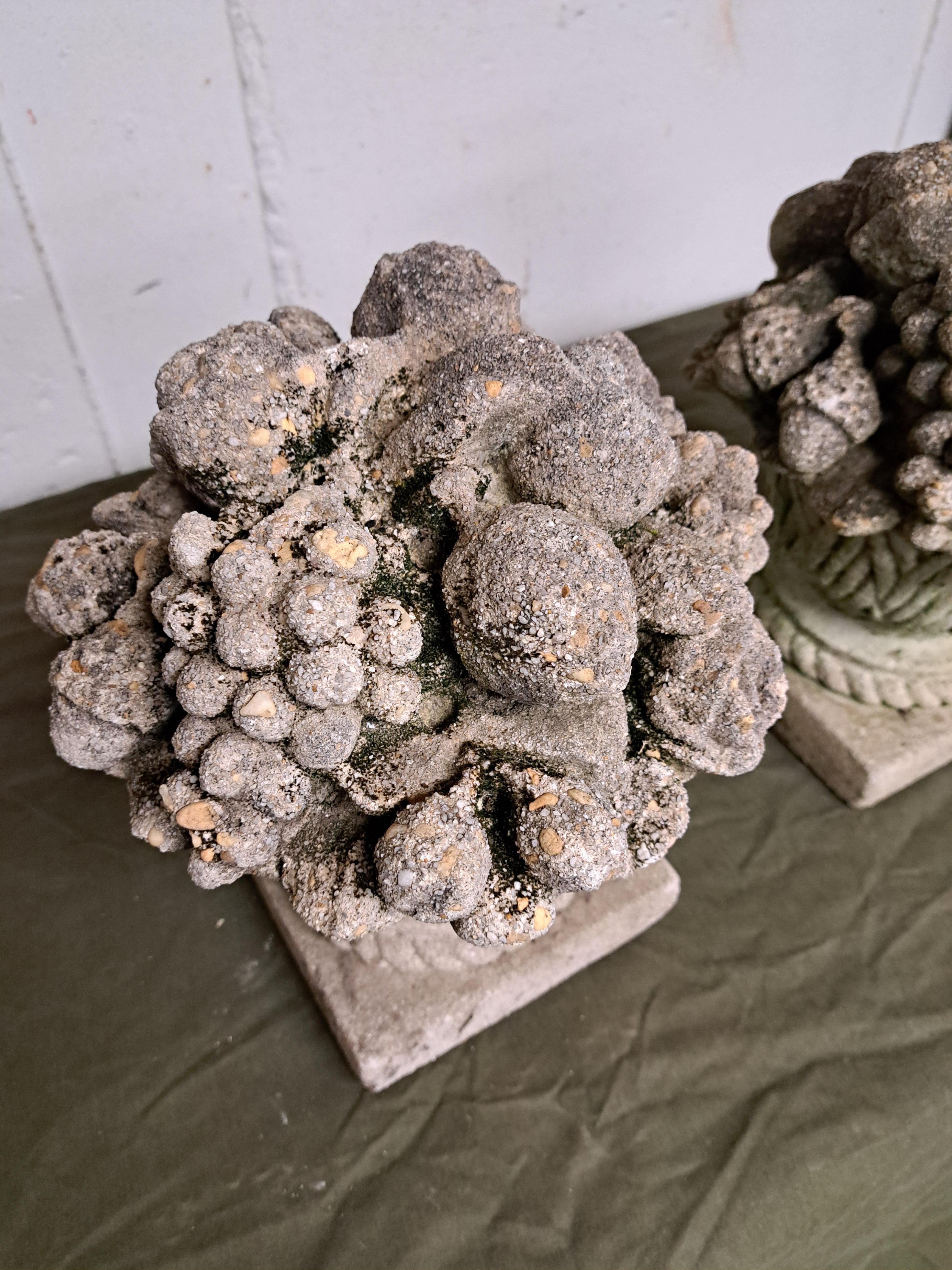 Cast Stone Fruit Baskets a Pair For Sale 9