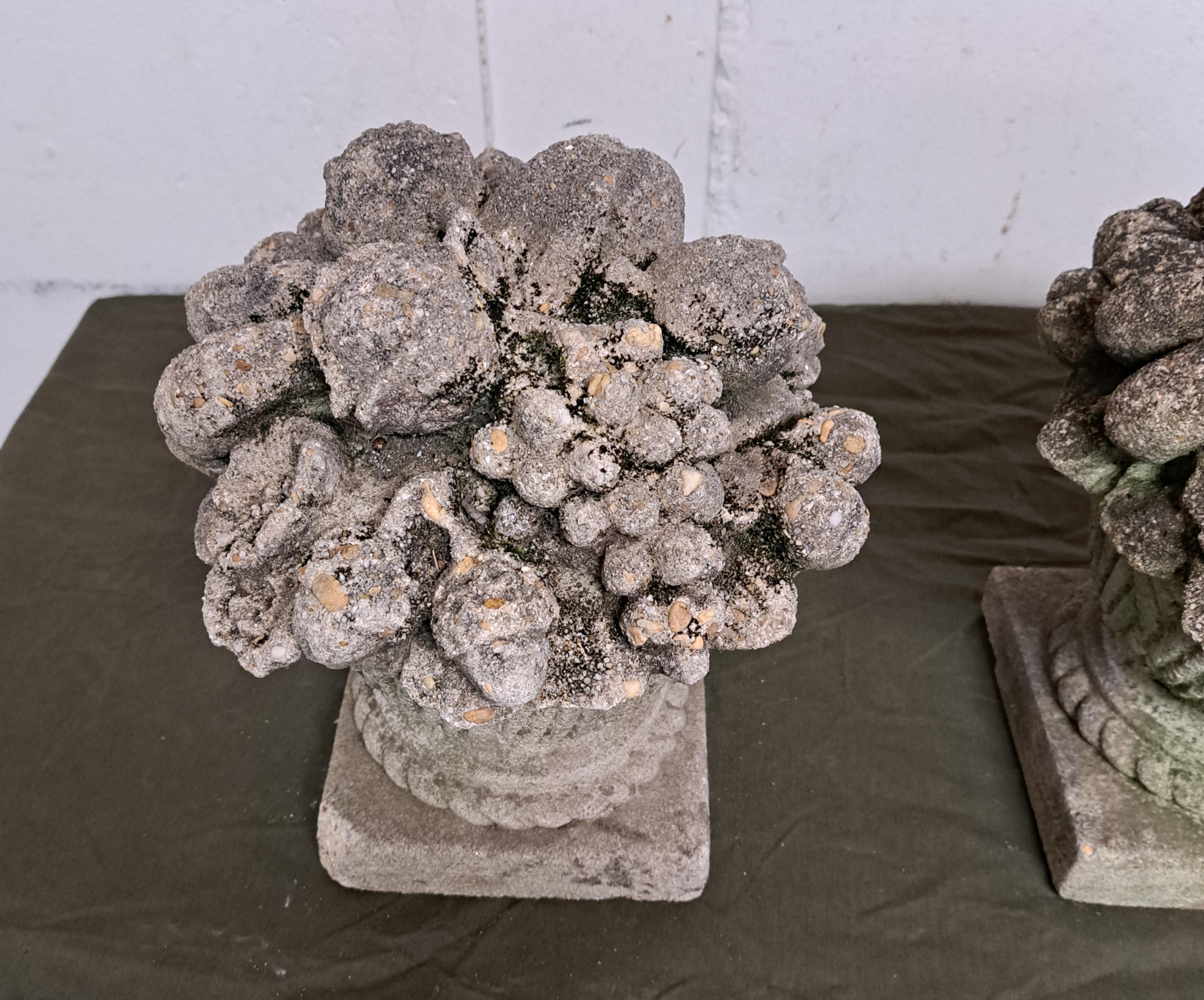 Cast Stone Fruit Baskets a Pair For Sale 2