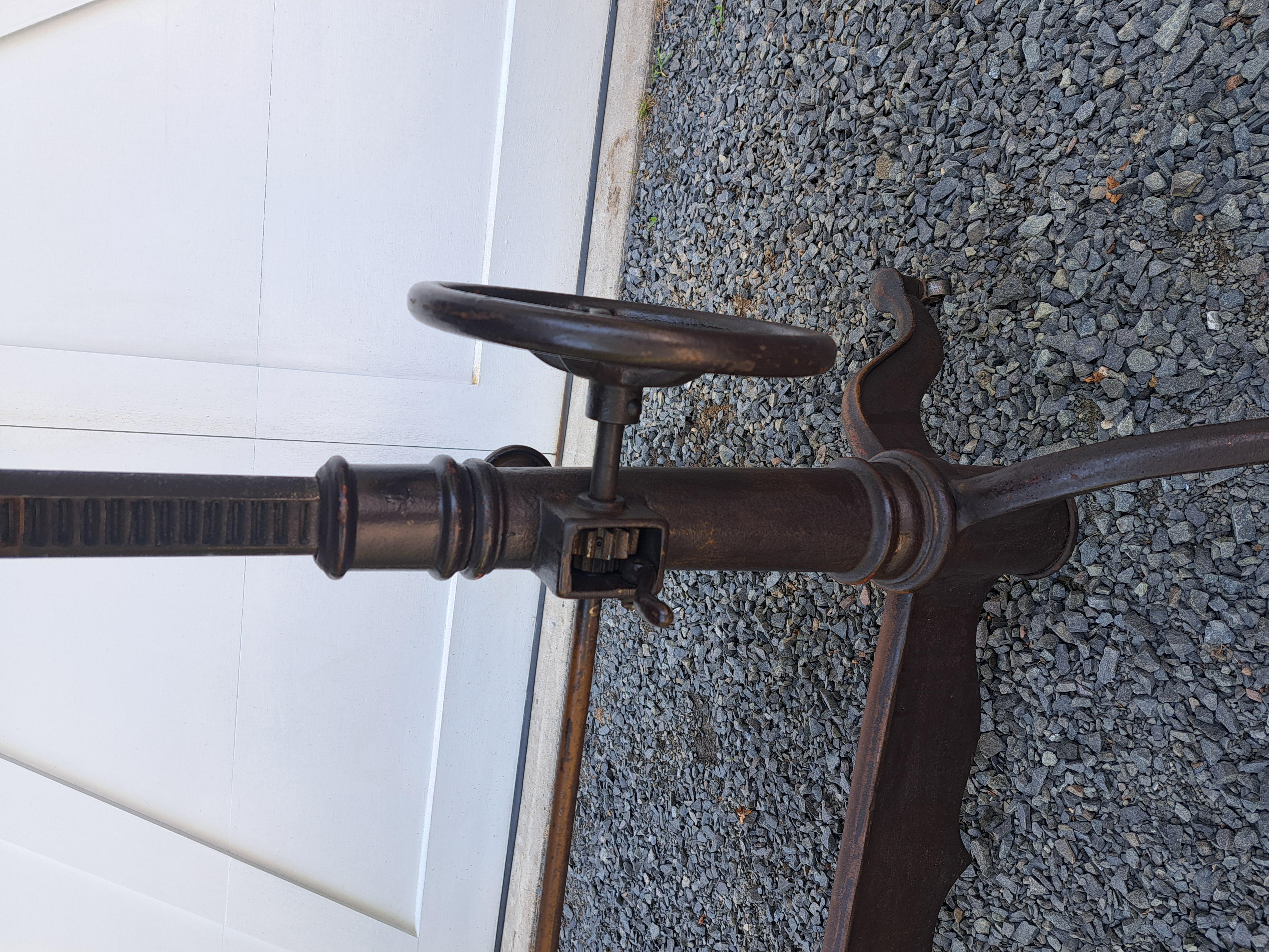 20th Century Dietzgen Cast Iron Double Pedestal Base Drafting Table For Sale