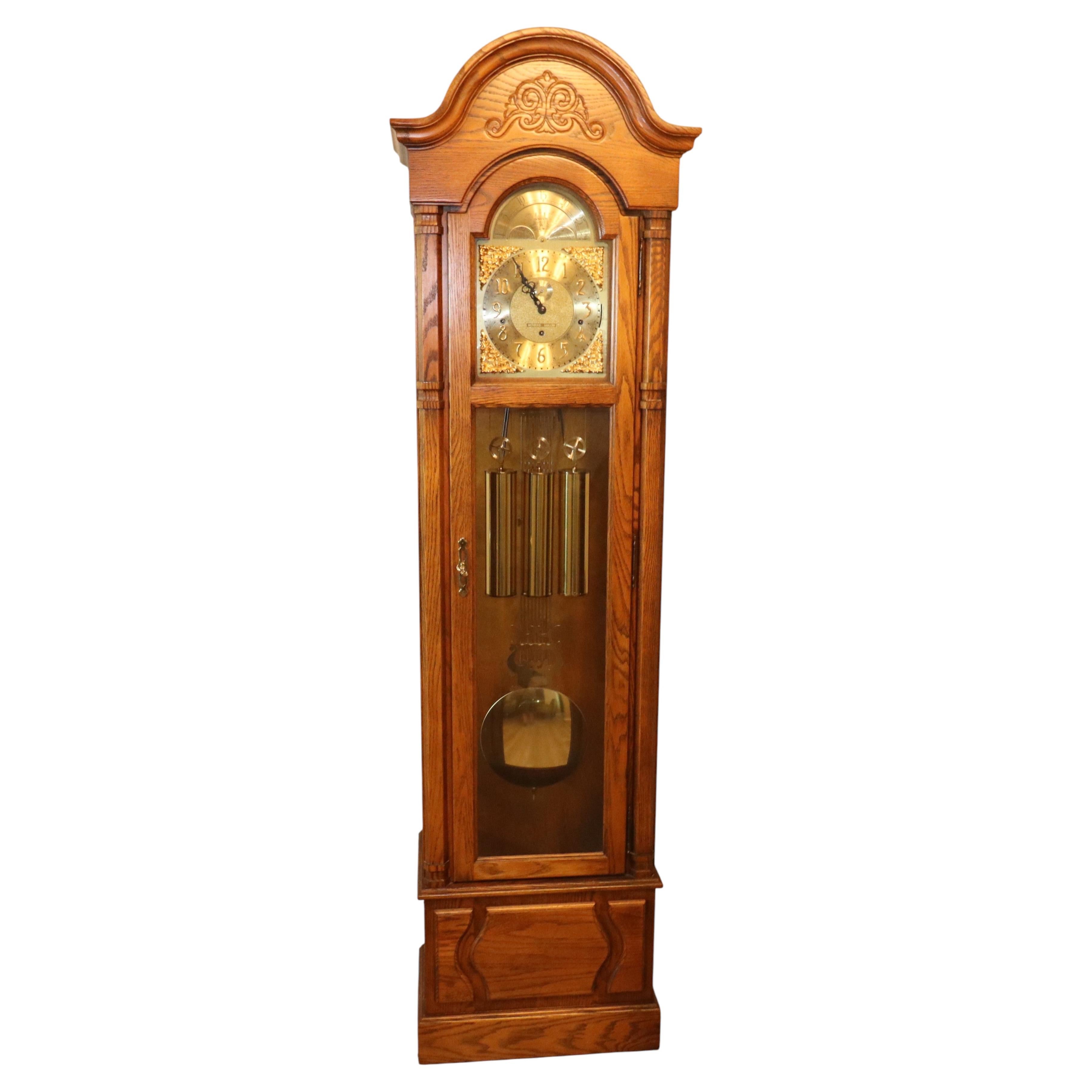 Pre-owned Howard Miller �beaumont� Triple-chime Oak Grandfather Clock, Model 610-259 In Brown