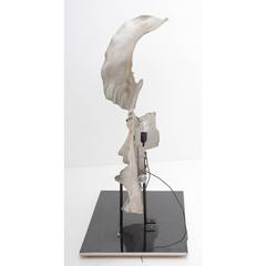 Modern Lighting Sculpture in Melted Aluminium, prob. Italy, 20th Century