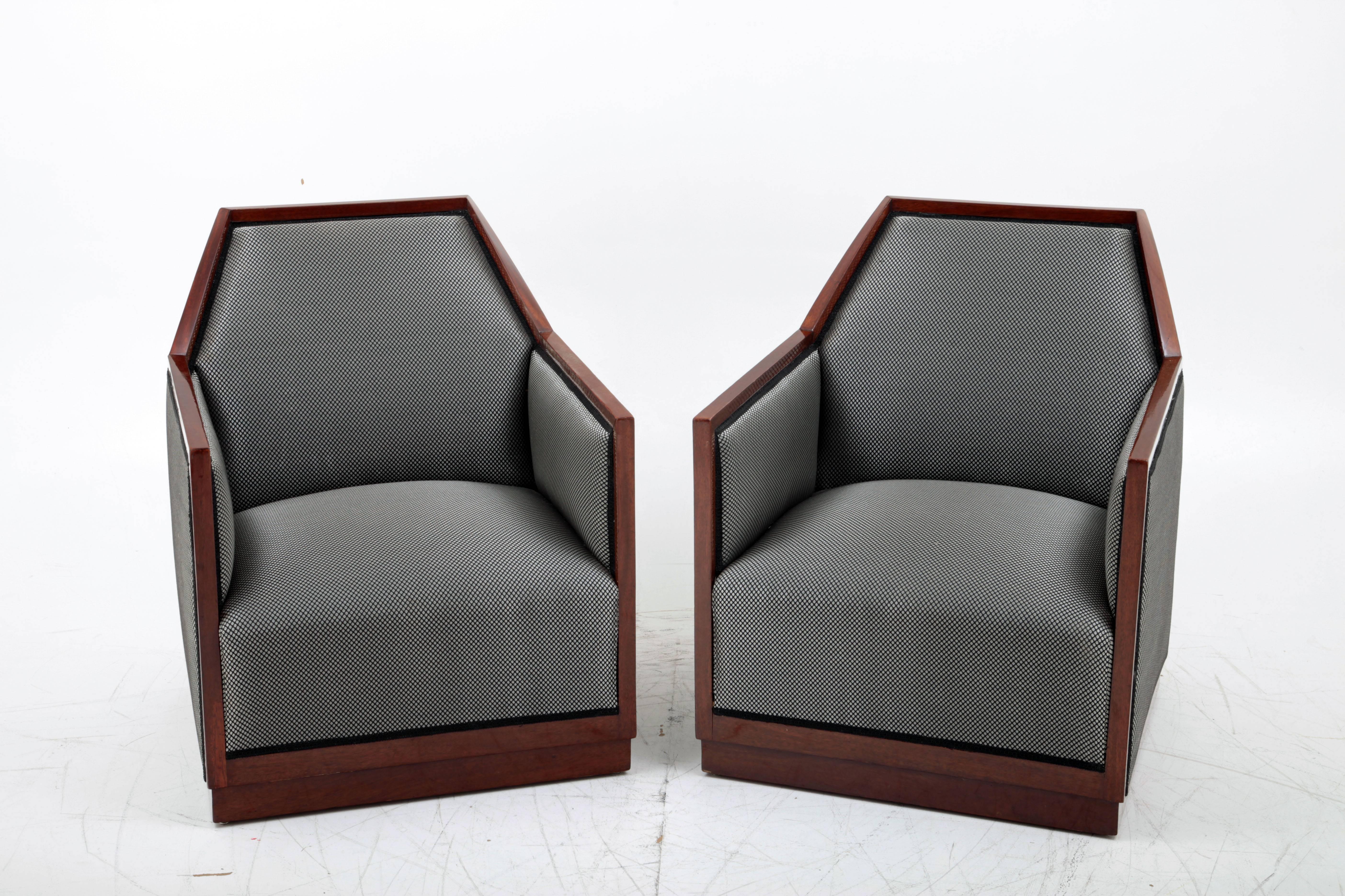 Pair of Art Deco Lounge Chairs, 1920s 1