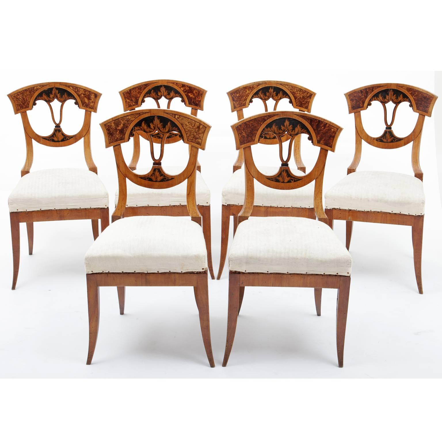 Neoclassical Dining Chairs, German, Franconia, 1820 2