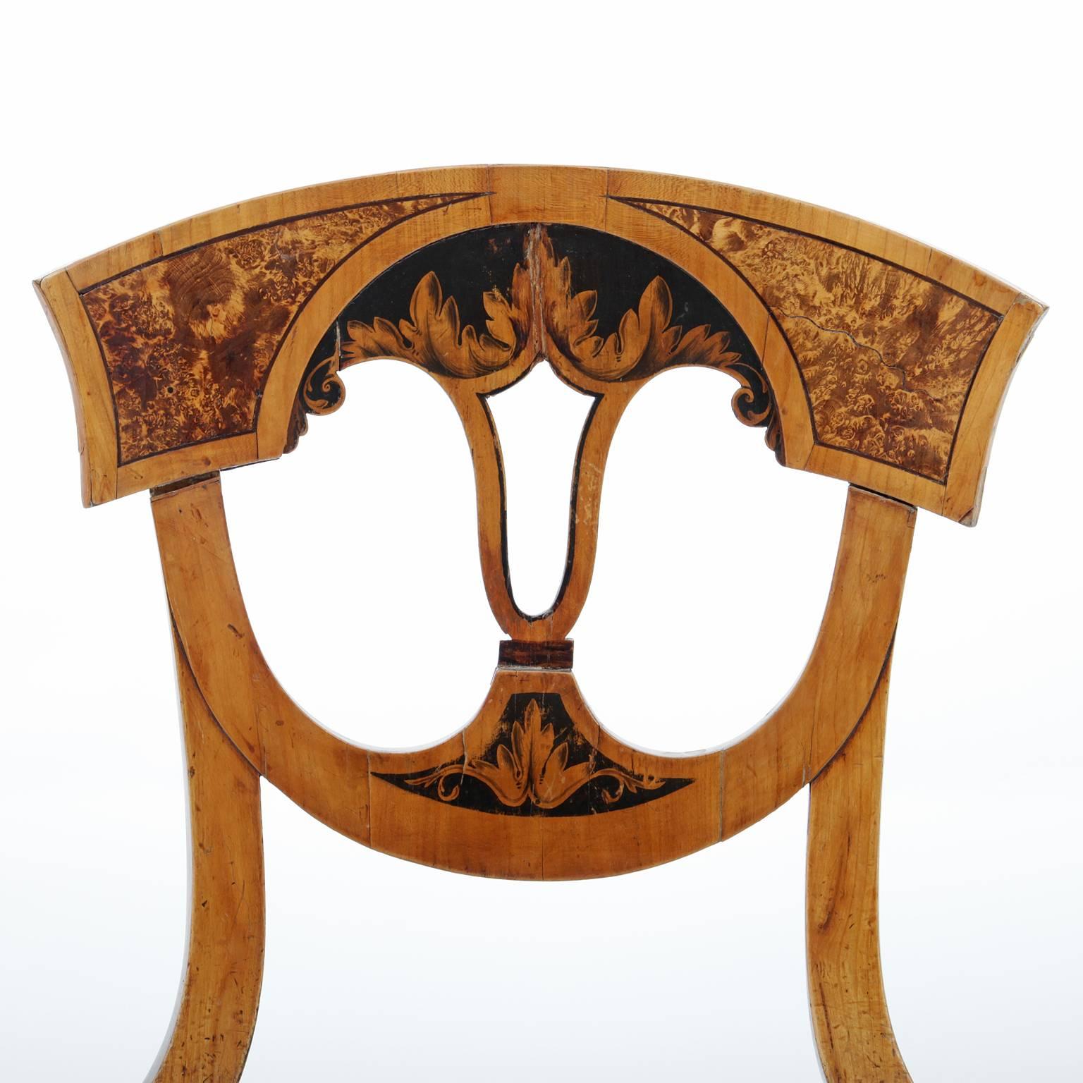 Neoclassical Dining Chairs, German, Franconia, 1820 1