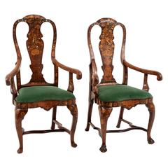 Baroque Armchairs, Holland, Mid-18th Century